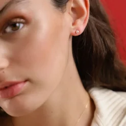 Majorica Pendientes Cies Plata Con Perla Blanca 4Mm| Pendientes De Botón