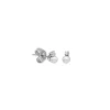 Majorica Pendientes Cies Plata Con Perla Blanca 4Mm Y Circonitas| Pendientes Para Bebé