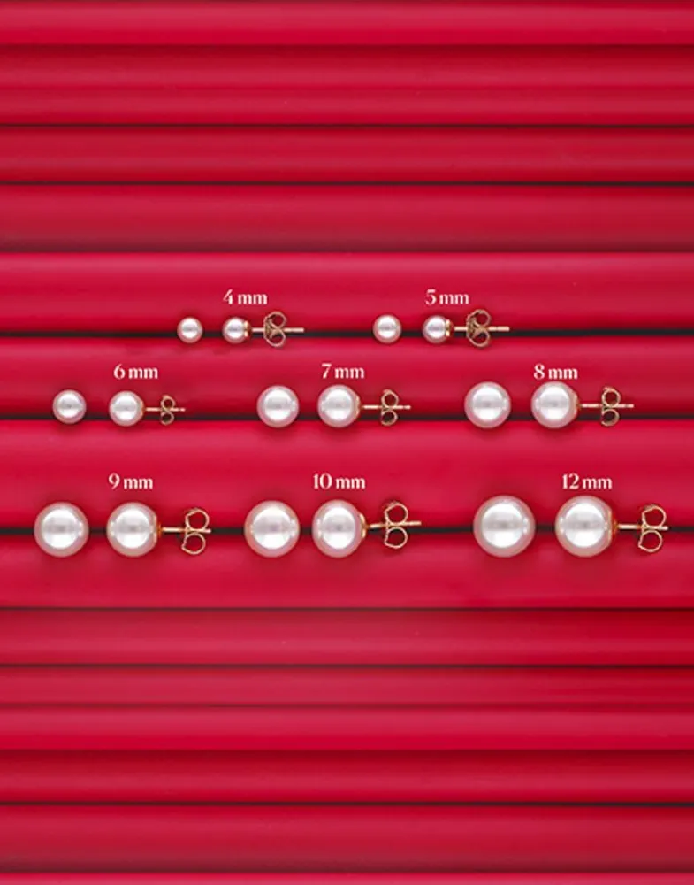 Majorica Pendientes Cies Plata Con Perla Gris 4Mm| Pendientes De Botón