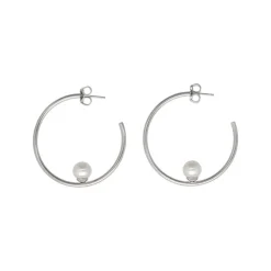 Majorica Pendientes De Aro Alba En Plata| Pendientes De Aro Con Perlas