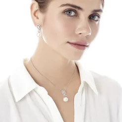 Majorica Pendientes Exquisite Pave| Pendientes Novia