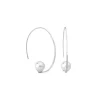 Majorica Pendientes Isadora Acero Con Circonitas Pequeños| Pendientes De Aro Con Perlas