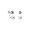 Majorica Pendientes Jour Plata Con Perlas Blanca Y Gris 8 Y 10Mm| Pendientes Cortos
