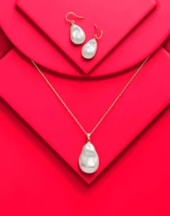 Majorica Pendientes Keila Con Perla Salvaje| Pendientes De Perlas Largos