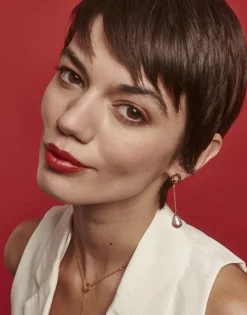 Majorica Pendientes Largos Luar Con Perlas Barrocas Bicolor Rubi| Pendientes De Perlas Largos