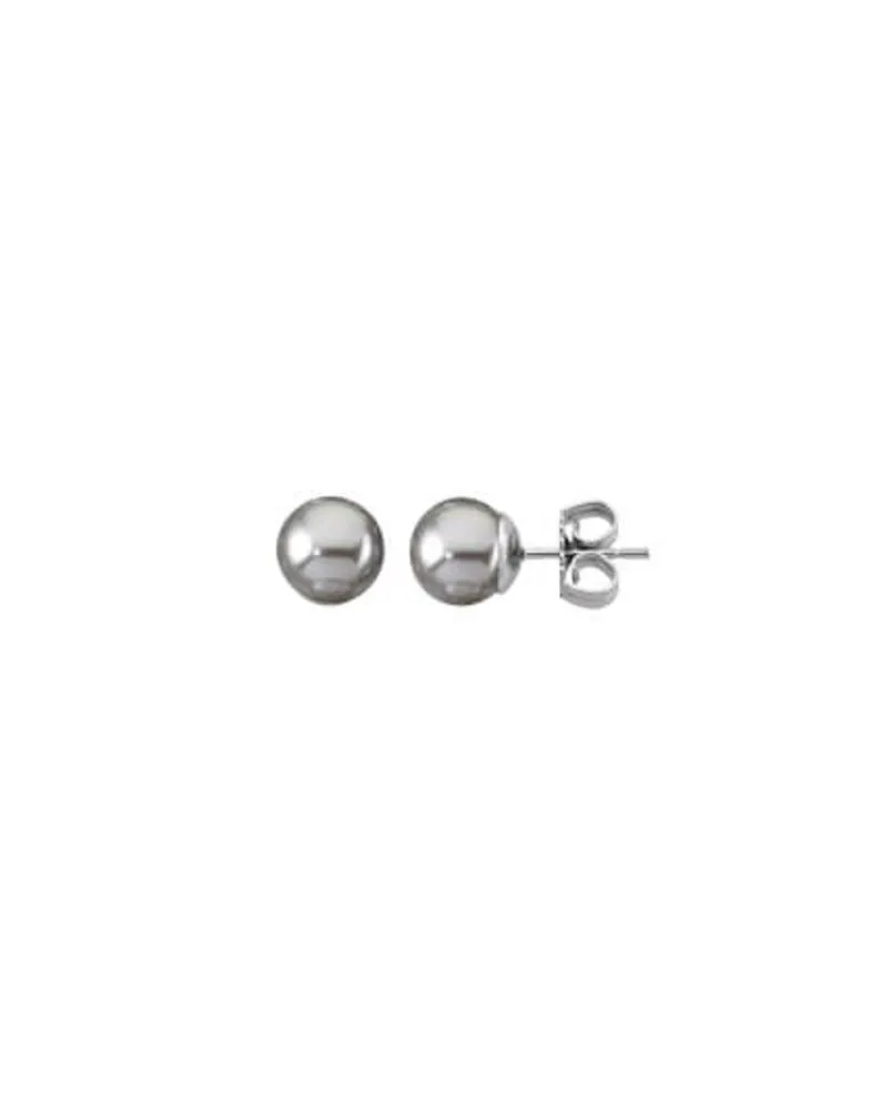 Majorica Pendientes Lyra Plata Con Perla Nuage 10Mm| Pendientes De Botón