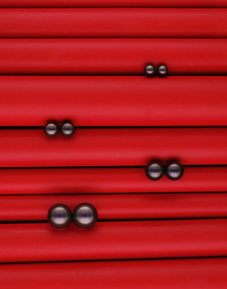 Majorica Pendientes Lyra Plata Con Perla Tahiti 8Mm| Pendientes De Botón