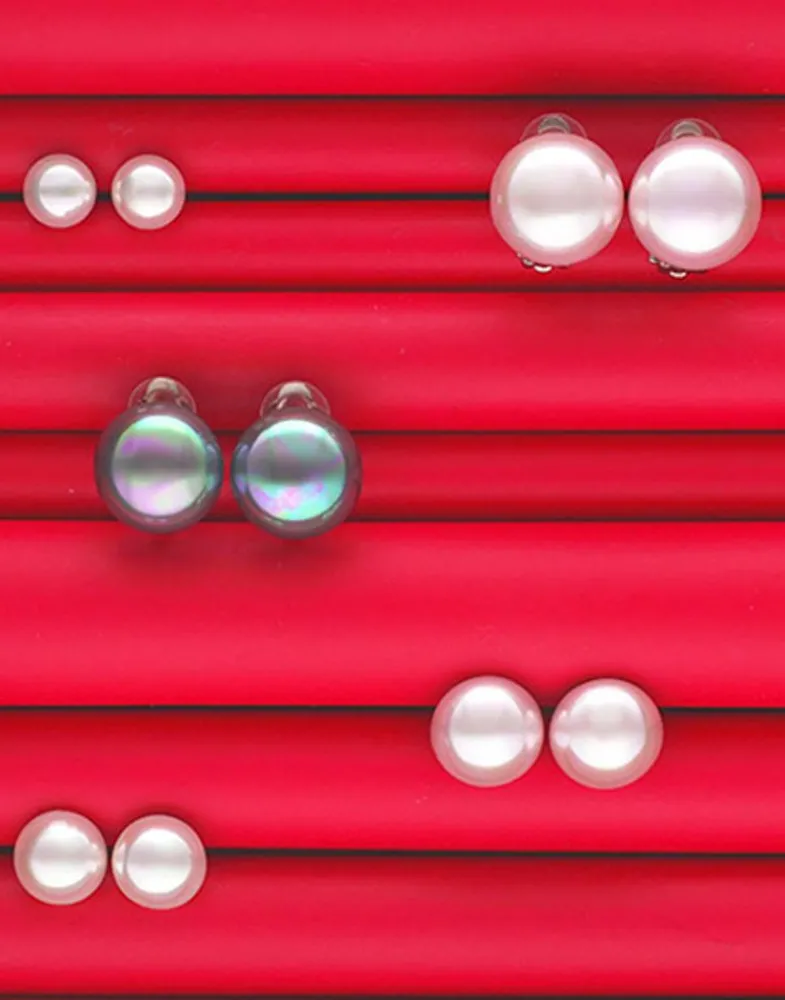 Majorica Pendientes Lyra Plata Con Perla 14Mm Cierre Omega| Pendientes Cortos