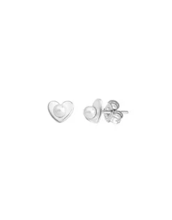 Majorica Pendientes Nina Pure Love Plata| Pendientes Cortos