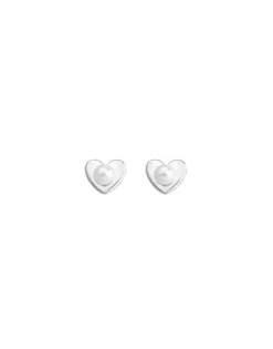 Majorica Pendientes Nina Pure Love Plata| Pendientes Cortos