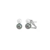 Majorica Pendientes Nuit Plata Con Perlas Blanca Y Gris 7 Y 9Mm| Pendientes Cortos