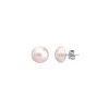 Majorica Pendientes Plata Con Perla Mabe Rose 12Mm| Pendientes Cortos