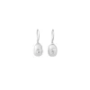 Majorica Pendientes Tender Plata Perla Barroca Blanca 8Mm| Pendientes De Perlas Largos