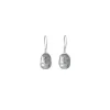Majorica Pendientes Tender Plata Perla Barroca Gris 8Mm| Pendientes De Perlas Largos