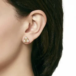 Majorica Pendientes Vega Dorados| Pendientes Cortos