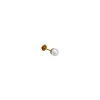 Majorica Piercing Oreja Dorado Con Perla Blanca 5Mm Coleccion Cos| Piercings