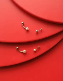 Majorica Piercing Para El Ombligo Dorado Coleccion Cos| Piercings