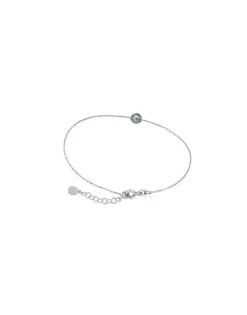 Majorica Pulsera Cies En Plata Con Perla Gris| Pulseras Encadenadas
