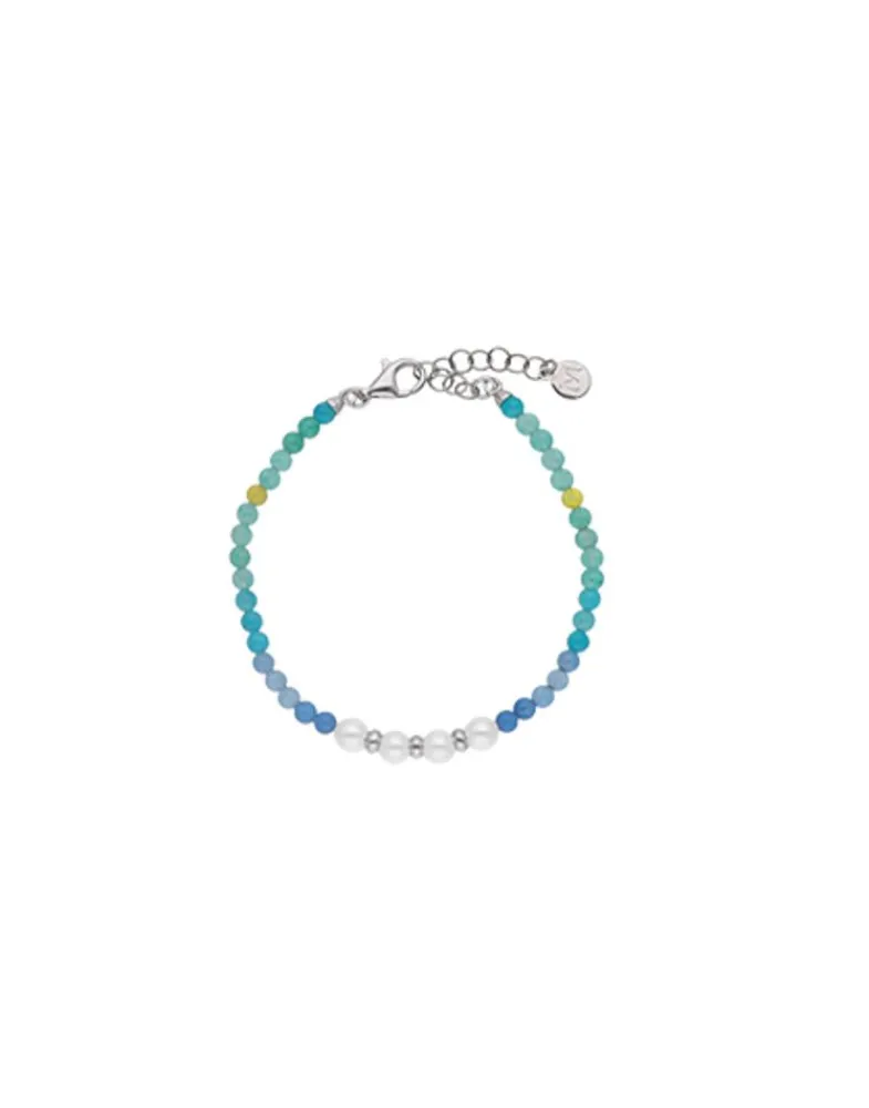 Majorica Pulsera Color Pop Sea Piedras Degrade Y Perlas Blancas| Pulseras Plata