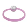 Majorica Pulsera De Silicona Rosa Y Perla Blanca 8Mm| Pulseras Elásticas