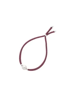 Majorica Pulsera Elastica Ajustable Sifnos Magenta Con Perla| Pulseras Elásticas