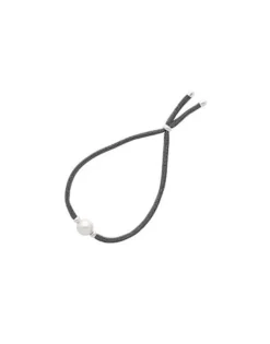 Majorica Pulsera Elastica Ajustable Sifnos Gris Con Perla| Pulseras Elásticas