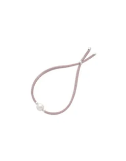 Majorica Pulsera Elastica Ajustable Sifnos Rosa Con Perla| Pulseras Elásticas