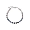 Majorica Pulsera Nyx Unisex Con Perlas Degrade| Pulseras Plata