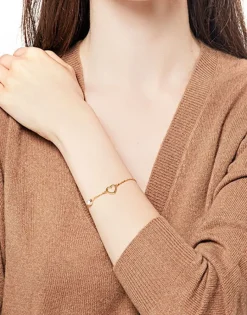 Majorica Pulsera Pure Love Dorada| Pulseras Encadenadas