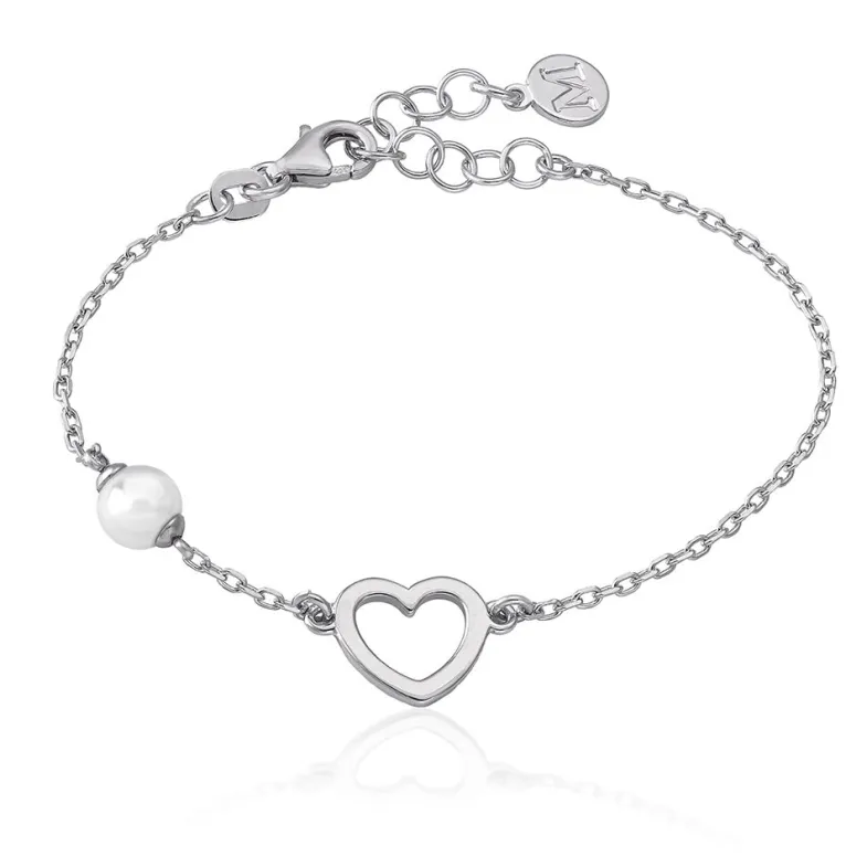 Majorica Pulsera Pure Love Plata| Pulseras Encadenadas