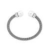 Majorica Pulsera Tender Perla Blanca| Brazaletes Rígidos