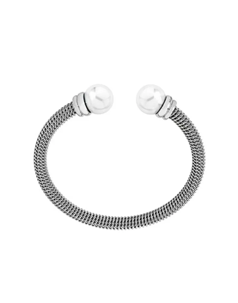 Majorica Pulsera Tender Perla Blanca| Brazaletes Rígidos